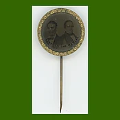 Abraham Lincoln &amp;amp; Hannibal Hamlin Campaign Jugate Stick Pin
