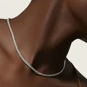 3mm Gold-Tone Keel Chain Necklace