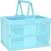 Large Foldable Storage Crate: Blue