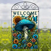 Retro Mushroom  - Garden Flag Sublimation Transfers
