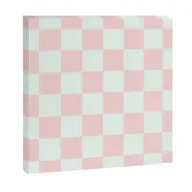 Cotton Candy Dot checkered soft pink and mint pattern  Canvas Print