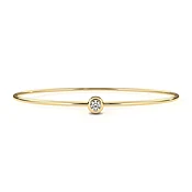 0.11 Carat Bezel Set Diamond Bangle Bracelet in Gold