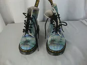 Dr. Martens 1460 Pascal Blue Tie Dye Lace Up Boots Womens Size 5