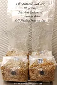 Earth's Tongue ™️ 4 Sterilized Nutrient Enhanced Seed Mix Bag 0.2 micron filter & Self Healing Injector Site