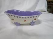 *Small Purple Ceramic Tub Planter, Good Sell