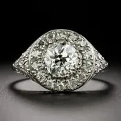 Art Deco 1.17 Carat Diamond Ring -  GIA  J SI1