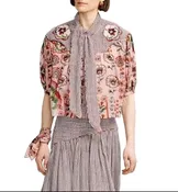 Carolina K Jena Top | Antique Floral Pink