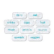 ReStickable™ 3D Fridge Labels, 10-Piece Set