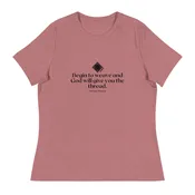 “Begin to Weave” Women’s Relaxed Fit T-Shirt – Designed by Nicole Snow