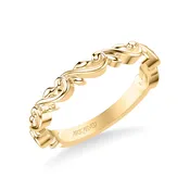 Artcarved Bridal Band No Stones Classic Lyric Anniversary Ring 18K Yellow Gold