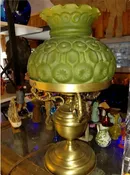 Antique Victorian Coin Dot Kerosene Lamp (Electrified) — Pocahontas Antiques & Curiosities
