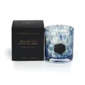 Apothecary Guild Opal Glass Candle Jar in Gift Box - Clear & Dark Blue - Sea Salt & Coastal Mist