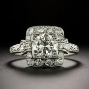 Art Deco 1.14 Carat Diamond Engagement Ring - GIA H SI1