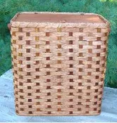Amish Country Collectible Handmade Small Primitive Country Hamper Basket With Lid