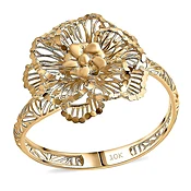 10K Yellow Gold Floral Ring 1.60 Grams(Size 10.0)