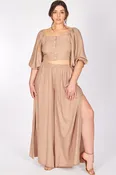 Almond Puff Sleeve Carolina Crop Top and Pants