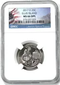 2017 D Washington Quarter Ellis Island NGC MS 66 DPL
