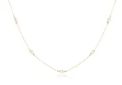 17" Choker Simplicity Chain Gold • Pearl 4mm