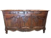 Antique Sophisticated Country French Walnut Sideboard