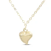 Abstract Heart Necklace 10K Yellow Gold 18"
