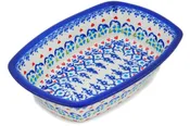 Polish Pottery 10" Rectangular Baker Graphic Armor