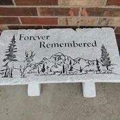 Forever Remembered with deer Bench
