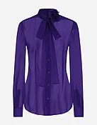 Bluse aus Chiffon mit Blume