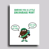 Encourage Mint Greeting Card