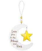 ACRYLIC LOVE YOU TO THE MOON ORNAMENT