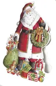 Caspari Standing Advent Calendar, Santa Claus (ADV226)