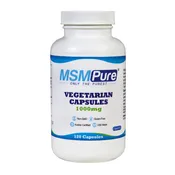 MSMPure MSM Vegetarian Capsules – 1,000 mg Organic Sulfur per Capsule for Joint Flexibility, Skin & Hair Support – US-Sourced MSM
