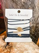 Boho Hair Tie + Bracelet Set