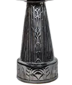 Art Deco Pedestal - Mirror Black