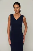 Alyssa Dress V Back - Navy