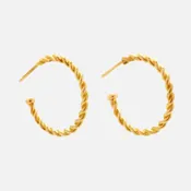 Ashley Grand Twist Large Hoops in 20K Peach Gold