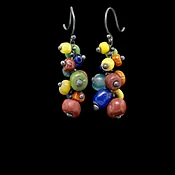Beaded Ancient Bead Earrings