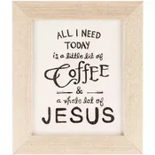 Coffee & Jesus Wood Wall Decor