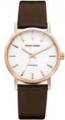 Danish Design Brown Leather Band Titanium Men's Watch