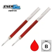 2 Pk Pentel LR10-B EnerGel Refills, 1.0 mm Bold, Red