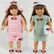 18" Doll Summer Outings Outfits Crochet Pattern
