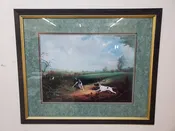 Two Hunting Dogs - English Pointers - Locating and Pointing - Print In Frame - Wall Decor