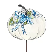 Beck's Autumn Hydrangea Pumpkin Metal Decor