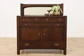 Arts & Crafts Mission Oak Antique Sideboard Bar or Server #60583