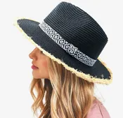 Aztec Hatband Straw Hat