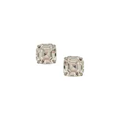 14K Asscher Cut Stud Earrings