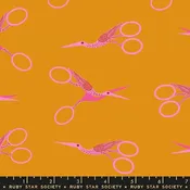 1 800 Notion Stork Scissors Cotton Quilting Fabric - Honey RS5216 13