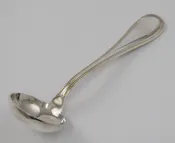 5 3/4" Silverplate Sugar Serving Ladle "Perles" by Christofle