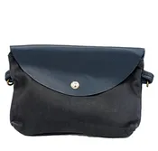 Blue on Black Emaline Clutch