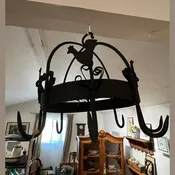 Rustic Farmhouse Chandelier or Herb Drying Rack #478