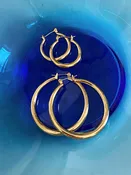 14k Gold Plated Maria Hoops by Amano Studio